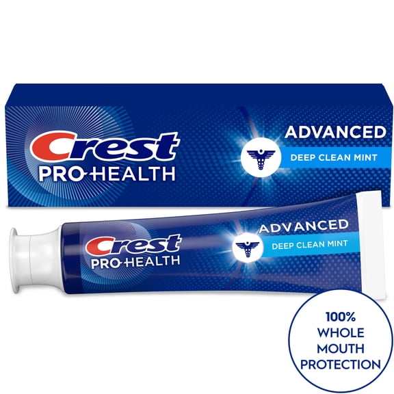 (4 pack) Crest Toothpaste, Pro-Health Advanced Deep Clean Mint Fluoride Toothpaste, 5.1 oz