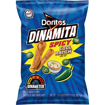 Doritos Dinamita Spicy Cool Ranch Rolled Tortilla Snack Chips, 3.25 oz