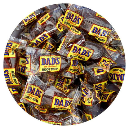 Dad's Root Beer Barrels Hard Candy, 1lb Bulk Bag (Approximately 50 pcs), Root Beer Candy, Dads Root Beer Barrels, The Hampton Popcorn & Candy Company