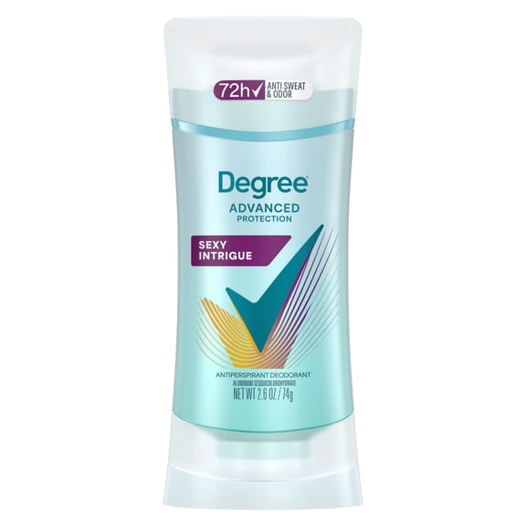 (2 pack) Degree Antiperspirant Deodorant 72-Hour Sweat & Odor Protection Sexy Intrigue Antiperspirant Deodorant For Women with Body Heat Activated Technology, 2.6 oz