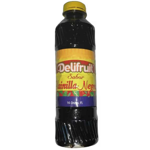 Delifruit Black Vanilla Extract From Dominican Republic 16 Oz