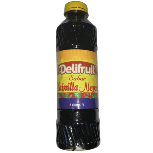 Delifruit Black Vanilla Extract From Dominican Republic 16 Oz