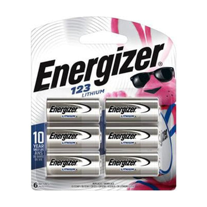 Energizer 123 3V Lithium Photo Batteries (6 Pack), CR123A High Power Lithium Batteries Compatible with Cameras, Flashlights, Electronics and More