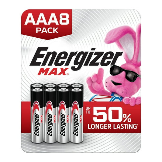 (2 pack) Energizer MAX AAA Batteries (8 Pack), Triple A Alkaline Batteries