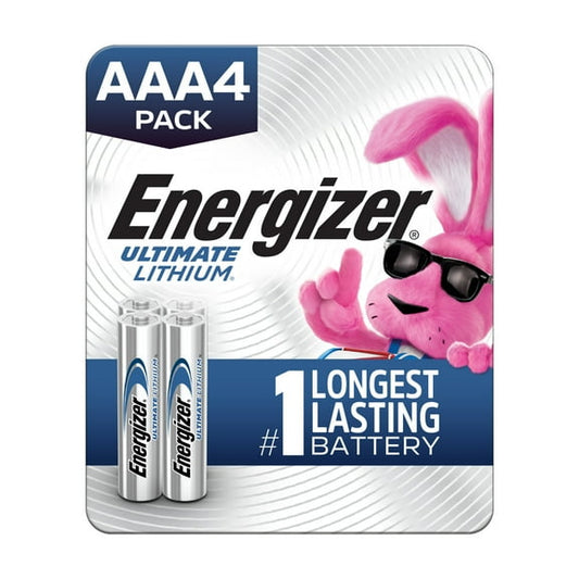 (2 pack) Energizer Ultimate Lithium AAA Batteries (4 Pack), Lithium 1.5V Triple A Batteries