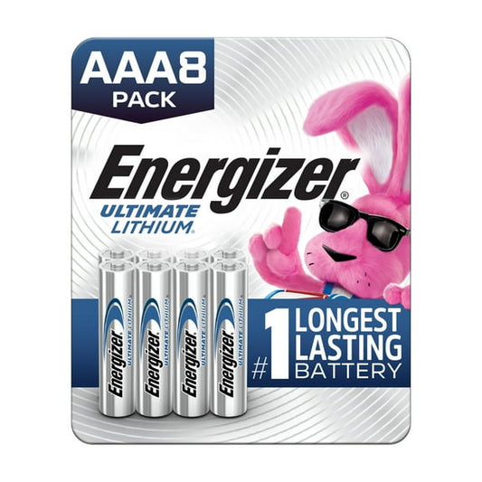 (2 pack) Energizer Ultimate Lithium AAA Batteries (8 Pack), Lithium 1.5V Triple A Batteries