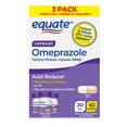 (3 pack) Equate Omeprazole Delayed-Release Acid Reducer Capsules, 20 mg, 42 Count