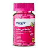 (3 pack) Equate Allergy Relief Diphenhydramine HCl 25 mg Antihistamine Tablets, 365 Count, Compare to Benadryl Allergy Ultra tab Active Ingredient
