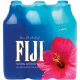 FIJI Natural Artesian Bottled Water 1 Liter / 33.8 fl oz (Pack of 6) -100% Natural Electrolytes