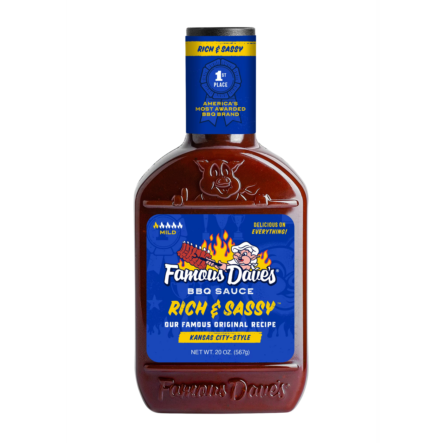 Famous Dave's Rich & Sassy BBQ Sauce, 20 oz
