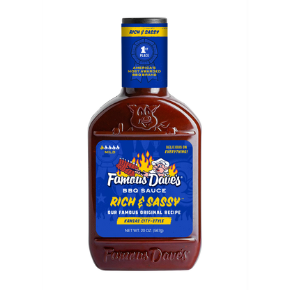 Famous Dave's Rich & Sassy BBQ Sauce, 20 oz