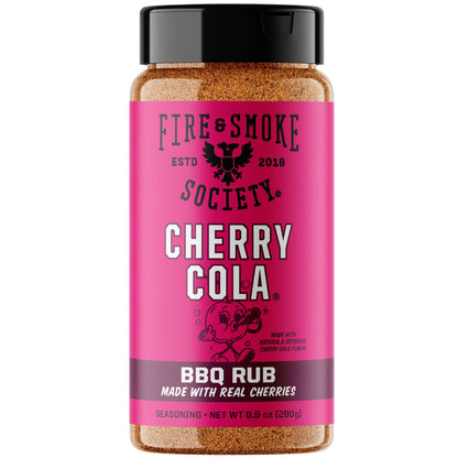 Fire & Smoke Society Cherry Cola BBQ Rub, Grill Seasoning, 9.9 oz Mixed Spices & Seasonings