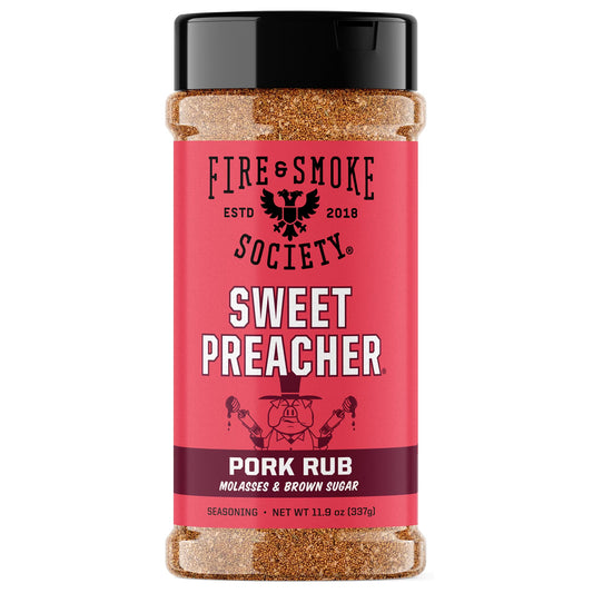 Fire & Smoke Society Sweet Preacher BBQ Seasoning Pork Rub, 11.9 Ounce Mixed Spices & Seasonings