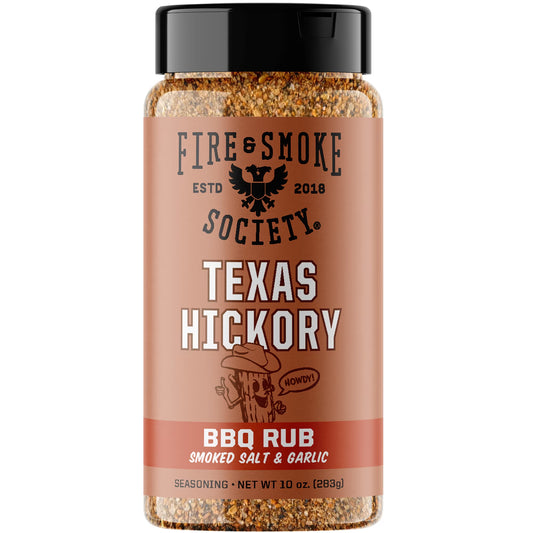 Fire & Smoke Society Texas Hickory BBQ Seasoning Blend for Grilling, 10 oz Mixed Spices & Seasonings