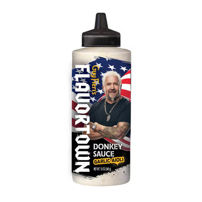 Guy Fieri Flavortown Famous Donkey Sauce, Restaurant-Style Garlic Aioli for Burgers and Fries, 12 oz