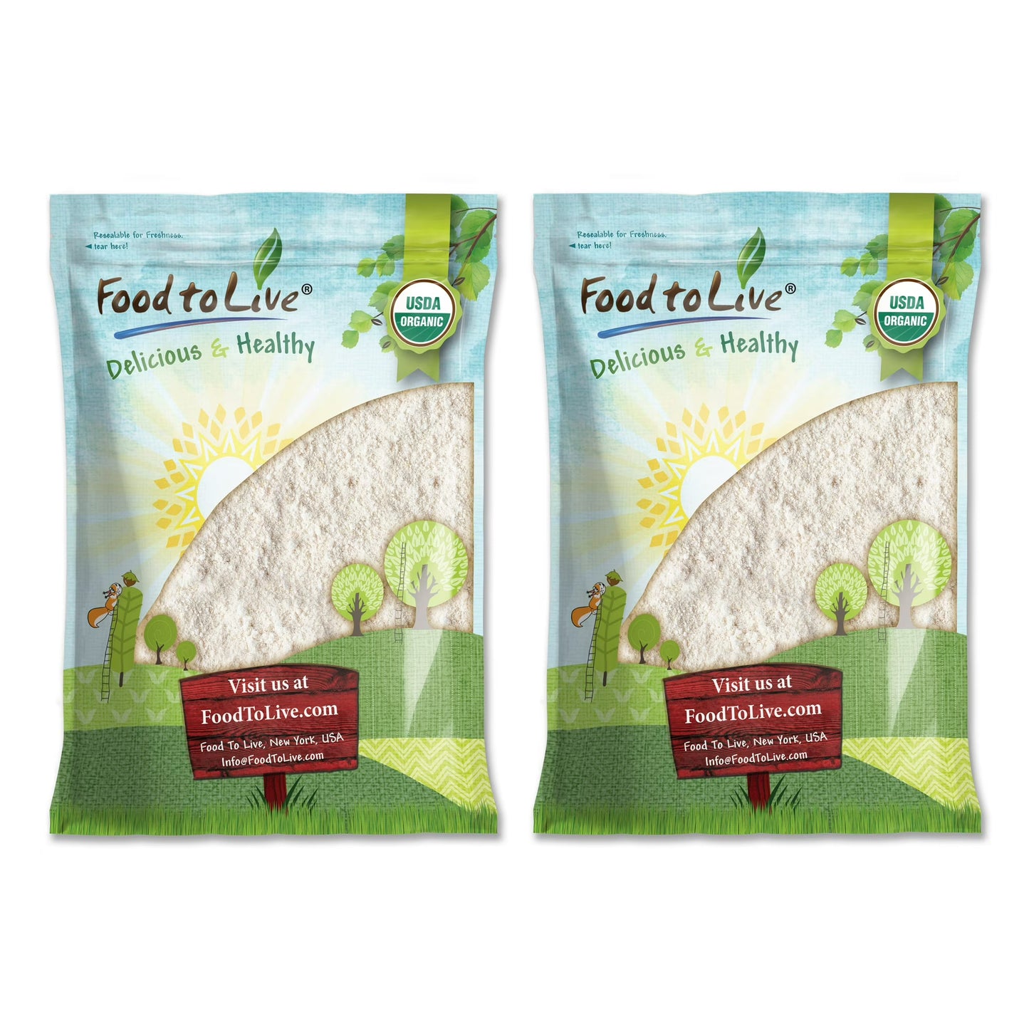 Food to Live Organic Oat Flour, 16 Pounds – Non-GMO, Fine, Kosher, Vegan, Bulk