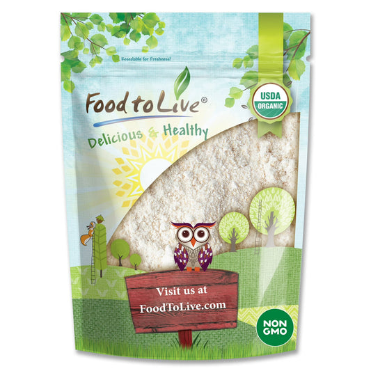Food to Live Organic Oat Flour, 4 Pounds – Non-GMO, Fine, Kosher, Vegan, Bulk