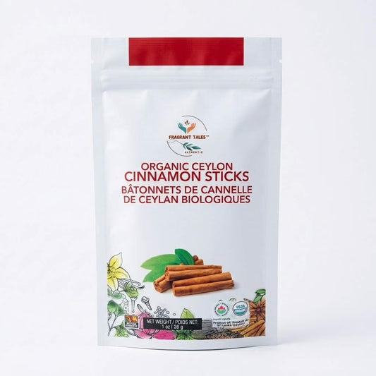 Premium Organic Ceylon Cinnamon Sticks - 1 oz (28g) 5–7 sticks, 4 inches each, True Ceylon, USDA Certified, Non-GMO, Gluten-Free, Pure Sri Lankan Cinnamon for Cooking & Baking