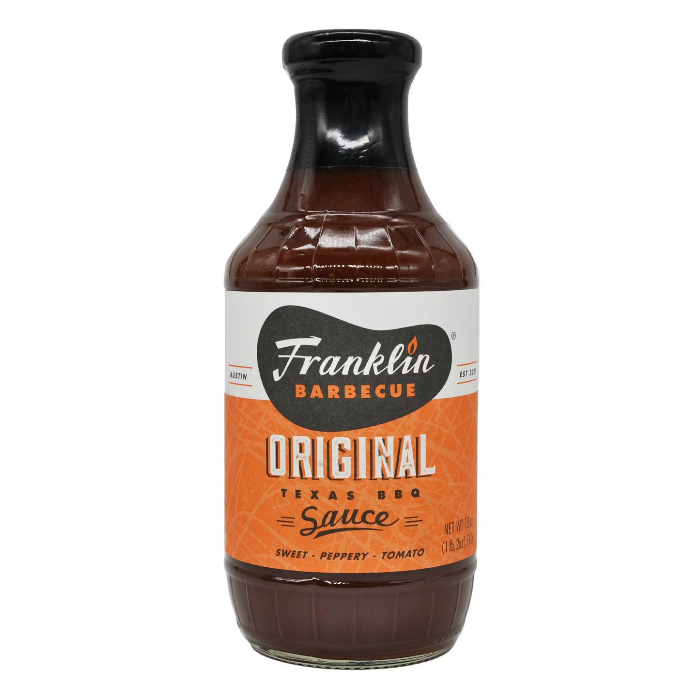 Franklin Barbecue Original Texas BBQ Sauce, 18 oz, Gluten-Free, No Artificial Flavors