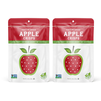 Nature’s Turn Freeze-Dried Apple Crisps, No Added Sugar, Healthy Natural Fruit Crisp Snack for School Lunches, 2 Pack (1.2 oz Each)