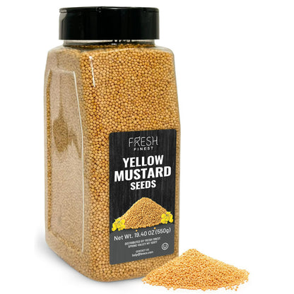 Fresh Finest Yellow Mustard Seed, Kosher & Non-GMO 23 oz
