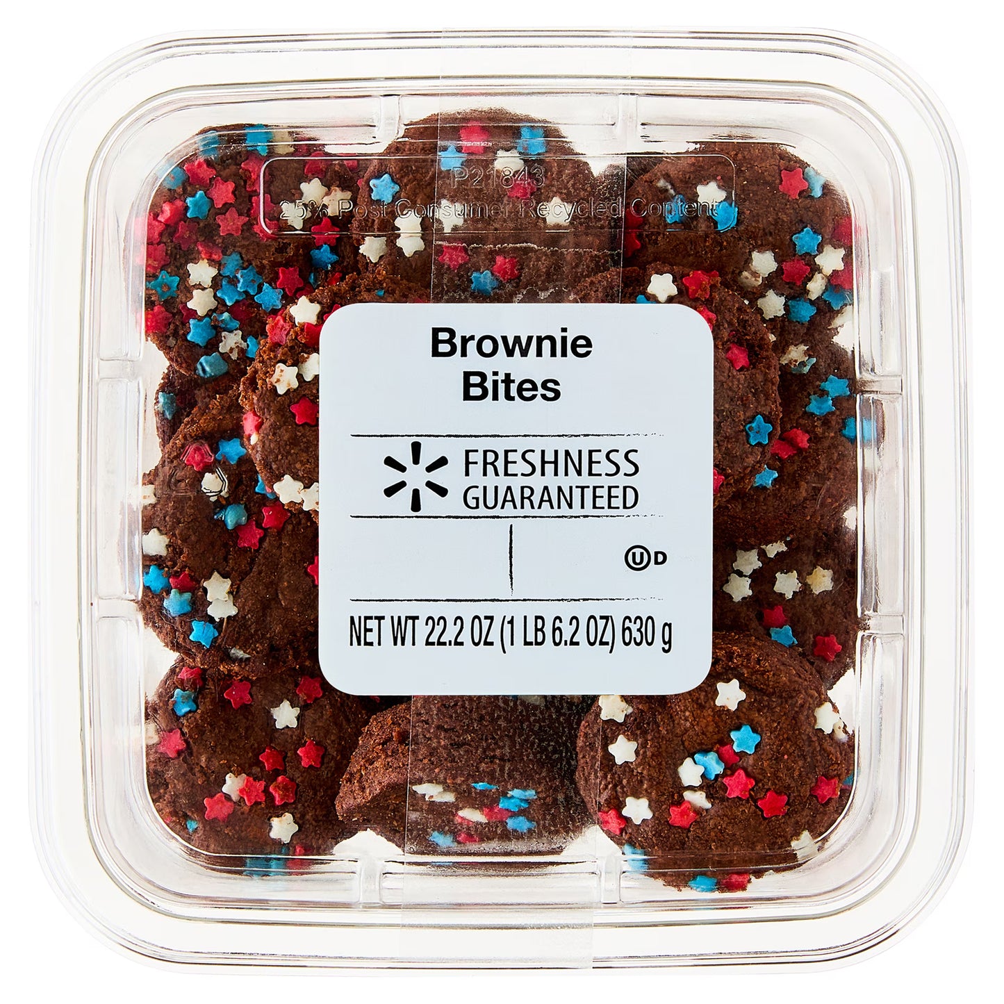 Freshness Guaranteed Brownie Bites with Patriotic Star Sprinkles, 22.2 oz (Baked and Sweet Dessert)