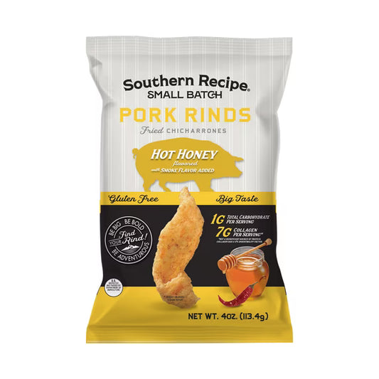 Fried Southern Recipe Small Batch 4oz Hot Honey Pork Rinds with a Pork Rind Granola recipe.