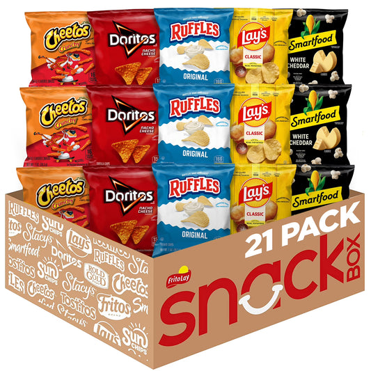 Frito-Lay Classic Mix Variety Pack, Single Serve Snack Bags (pack of 21)