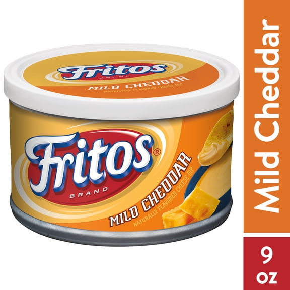 (3 pack) Fritos Mild Cheddar Flavored Cheese Dip, 9 oz Shelf-stable Can