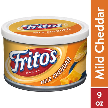 (3 pack) Fritos Mild Cheddar Flavored Cheese Dip, 9 oz Shelf-stable Can
