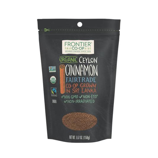 Frontier Co-op Fair Trade Certified Organic Ceylon Cinnamon Powder, 5.57 oz Bag