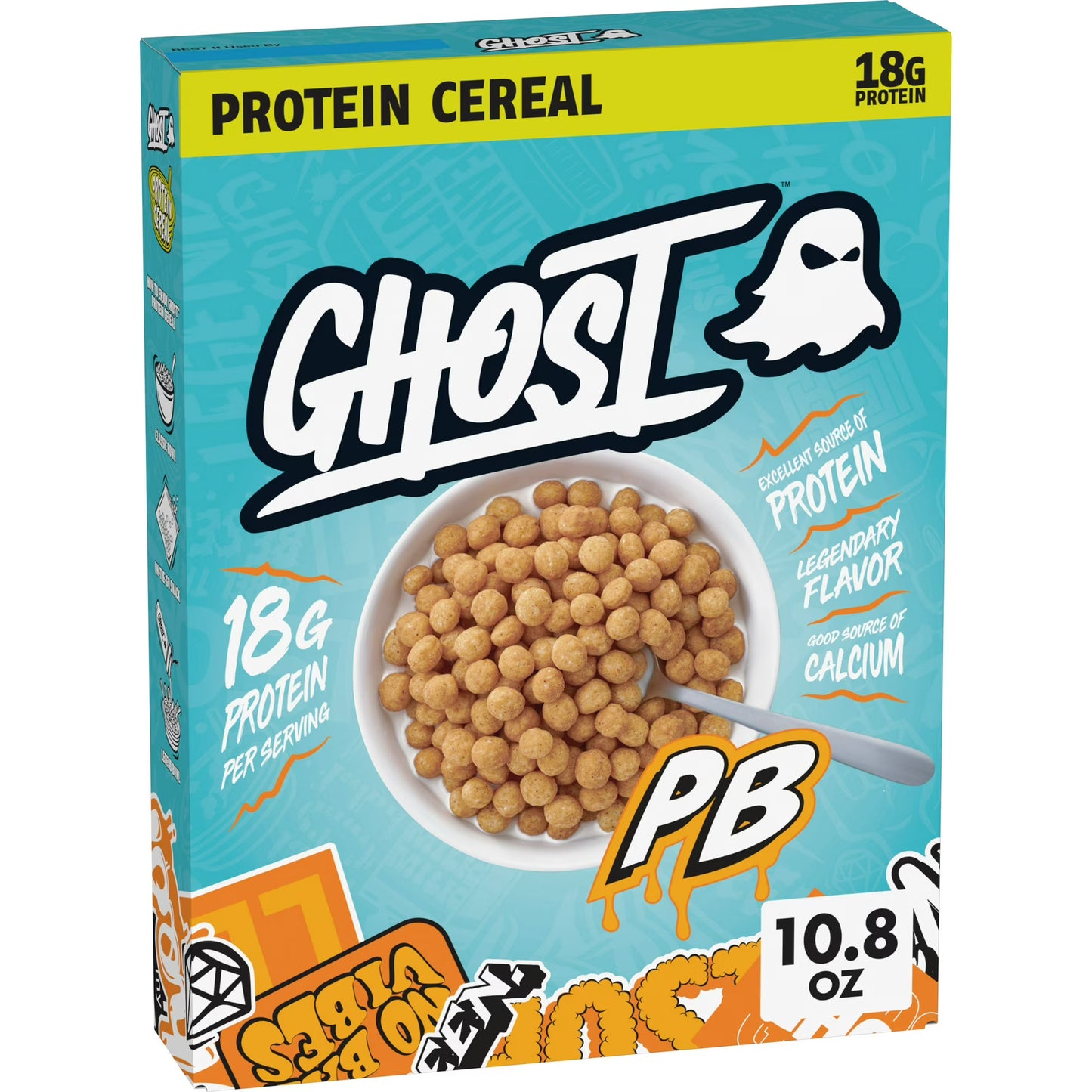 GHOST PROTEIN CEREAL, PEANUT BUTTER Flavor, 18G Protein, 10.8 oz