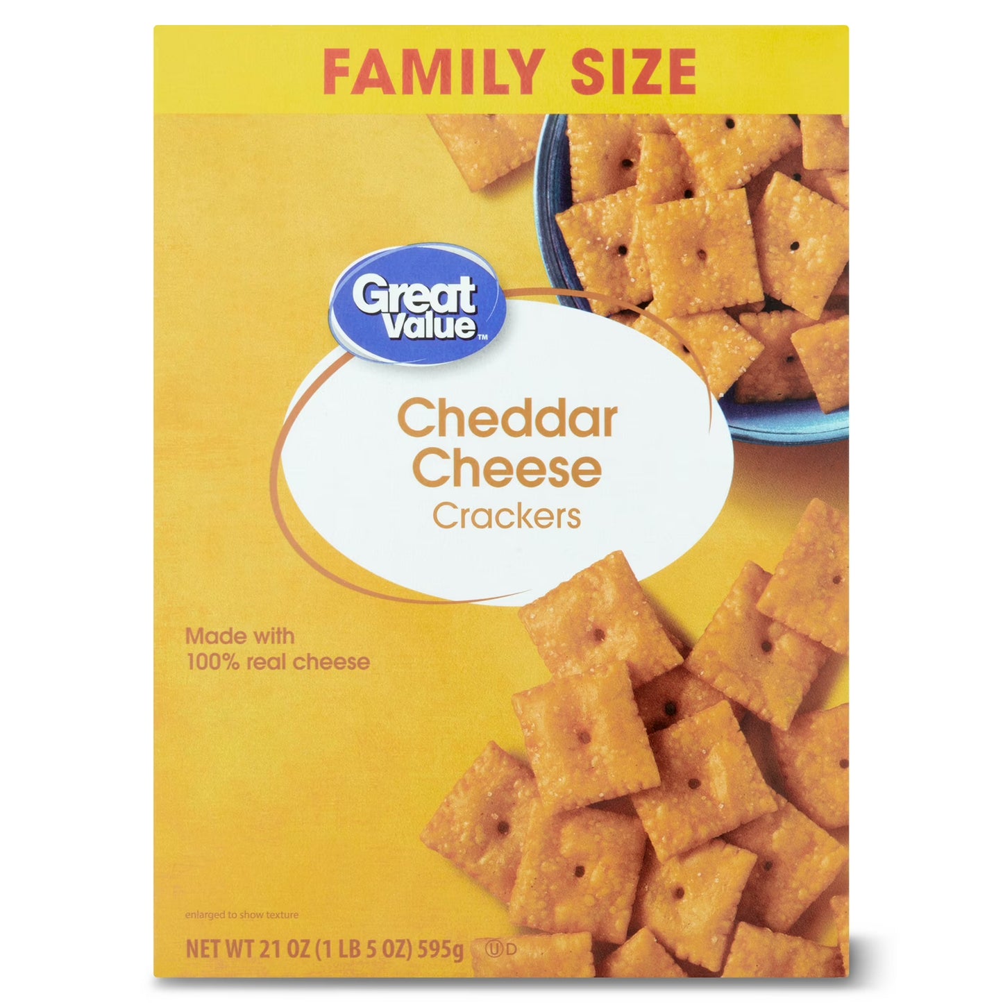 (3 pack) Great Value Cheese Crackers, 21 oz