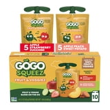 GoGo squeeZ Fruit & VeggieZ No Sugar Added Applesauce Variety Pouches, 3.2 oz (10 Pack)