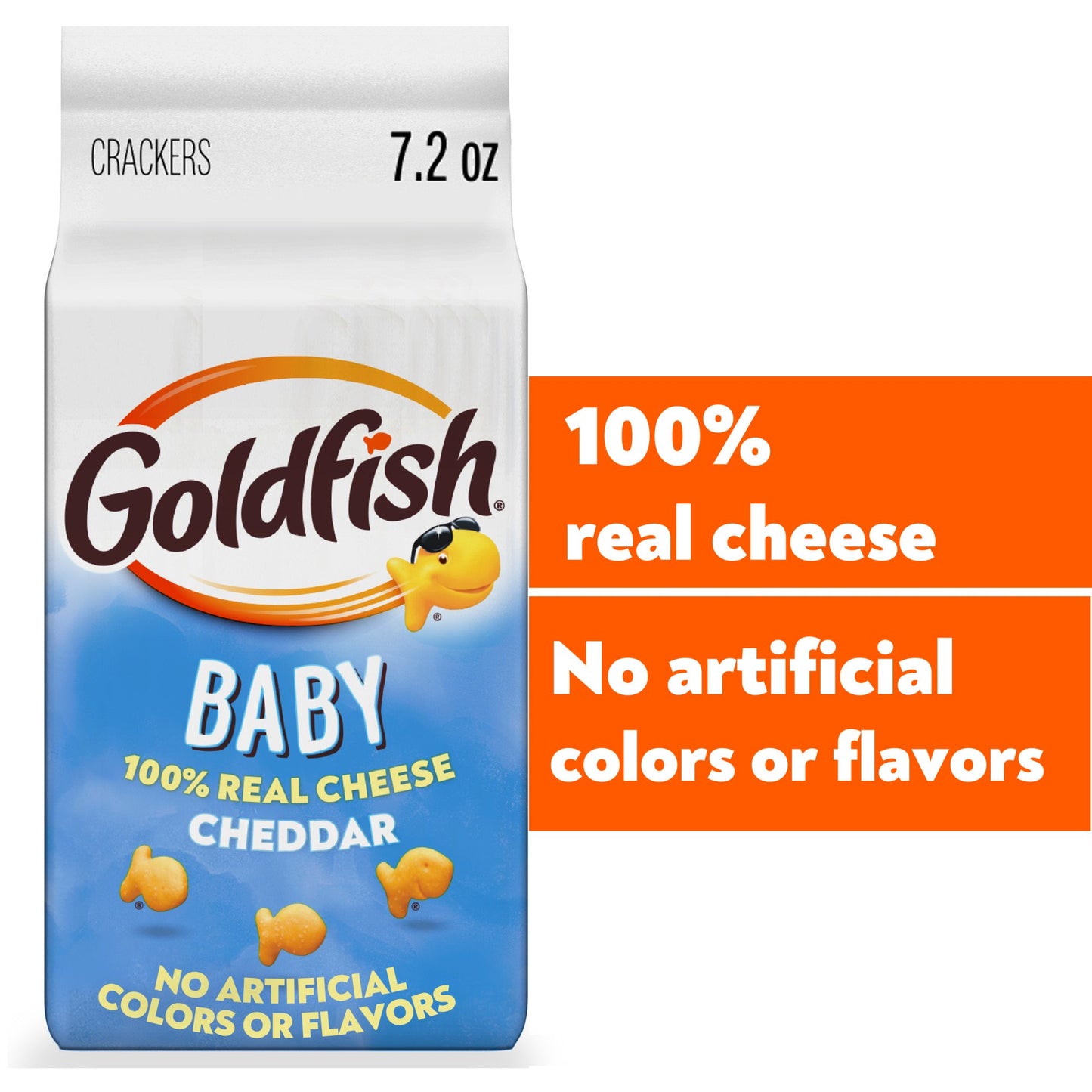 Goldfish Baby Cheddar Cheese Crackers, 7.2 oz Bag