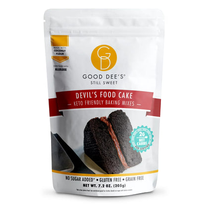 Good Dee's Devil's Food Cake - Low Carb Keto Cake Mix, Grain-Free, Gluten-Free No Sugar Added Cake Mix