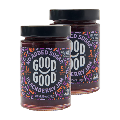 GOOD GOOD Blackberry Jam, No Added Sugar, Low Calorie, Keto Friendly, 12 oz, 2 pack