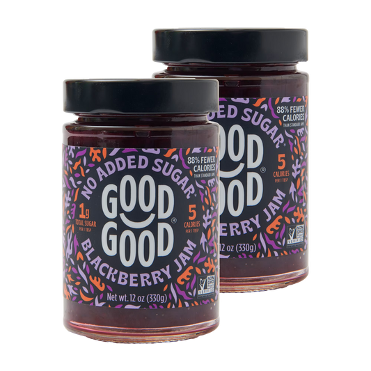 GOOD GOOD Blackberry Jam, No Added Sugar, Low Calorie, Keto Friendly, 12 oz, 2 pack