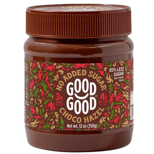 GOOD GOOD Choco Hazelnut Spread with Cocoa, No Added Sugar, 12 oz