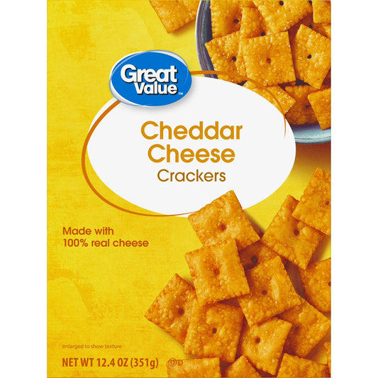 (6 pack) Great Value Cheese Crackers, 12.4 oz