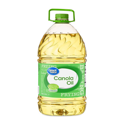 (3 pack) Great Value Canola Oil, Heart Healthy, High Smoke Point, 1 Gallon Bottle