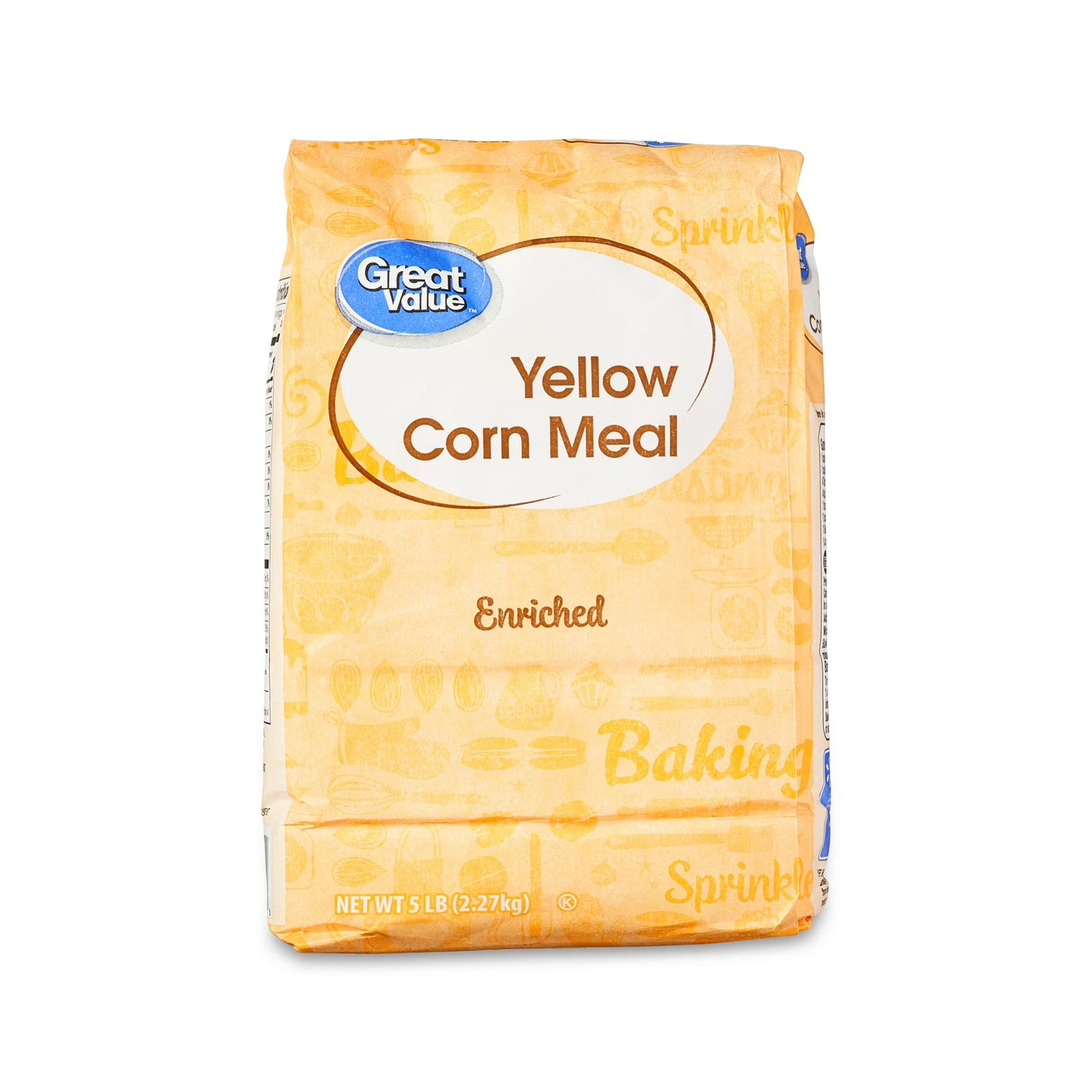 Great Value Enriched Yellow Corn Meal, 80 oz