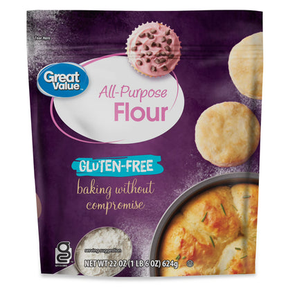 (5 pack) Great Value Gluten Free All-Purpose Flour, 22 oz