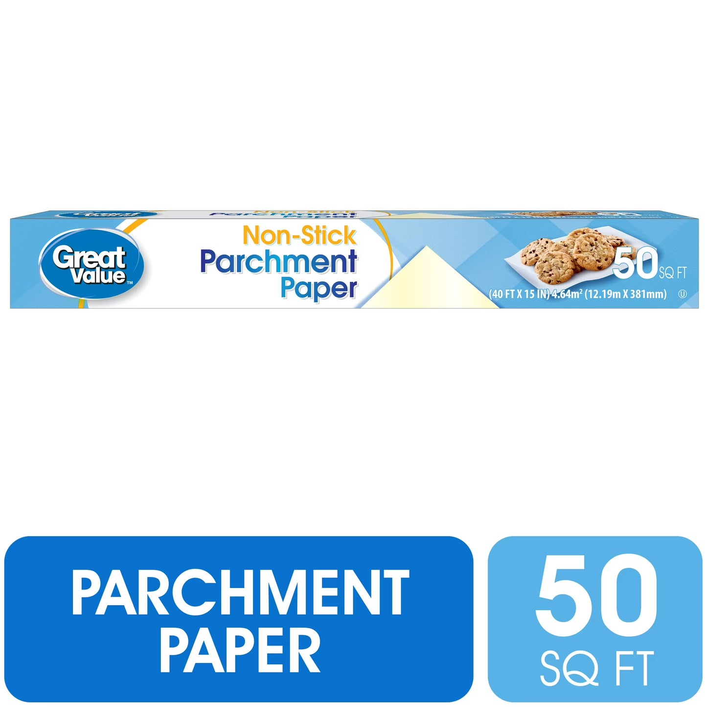 Great Value Non-Stick Parchment Paper, 50 Sq ft