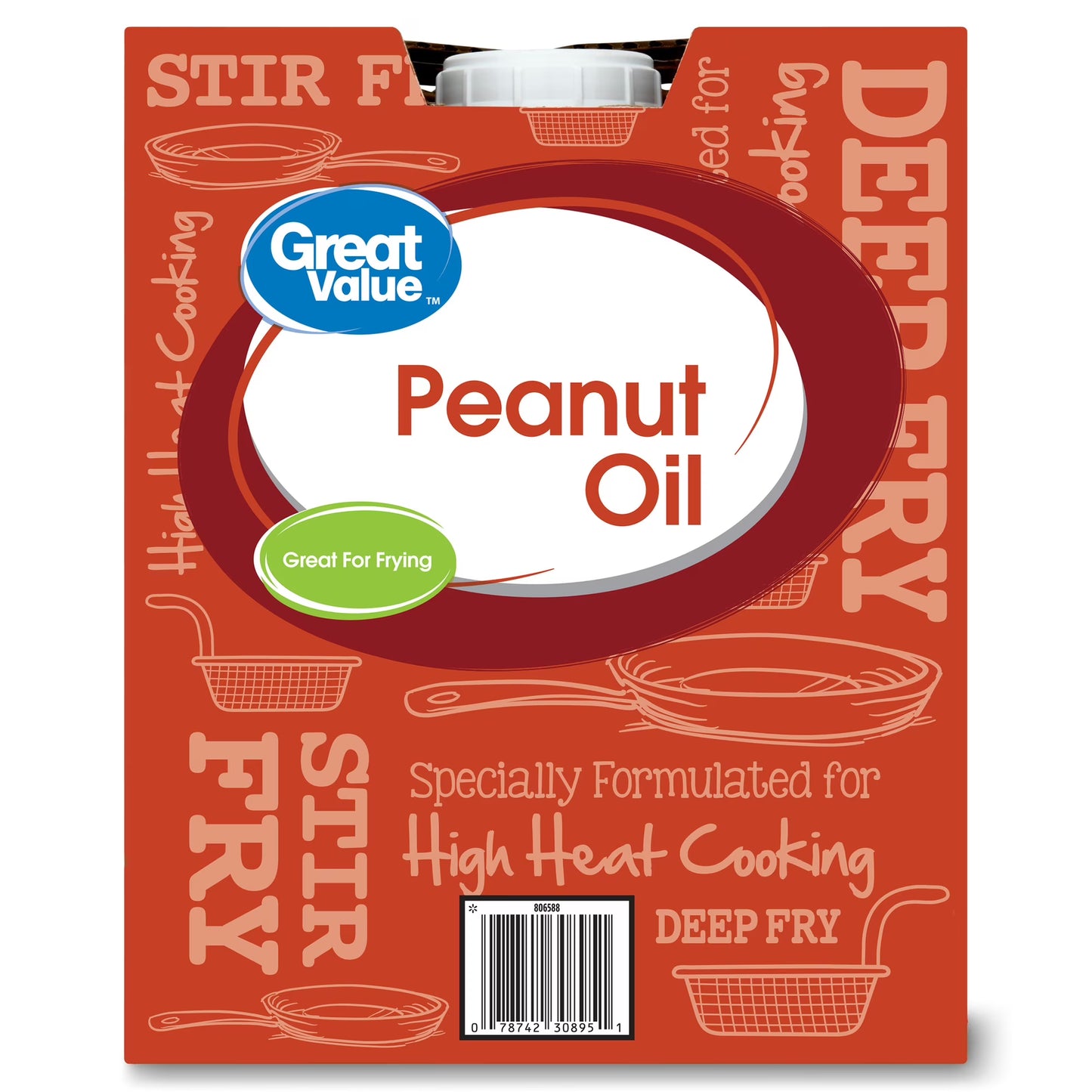 Great Value Peanut Oil, Heart Healthy and Versatile, 3 Gallon Bottle
