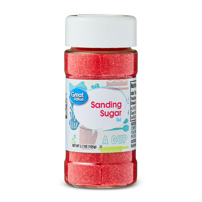 Great Value Red Sanding Sugar, 3.7 oz