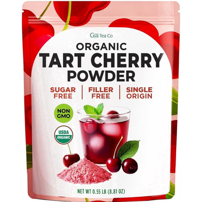 Gya Tea Co Organic Tart Cherry Powder Caffeine-Free 1-Count 0.55lb (8.81oz)