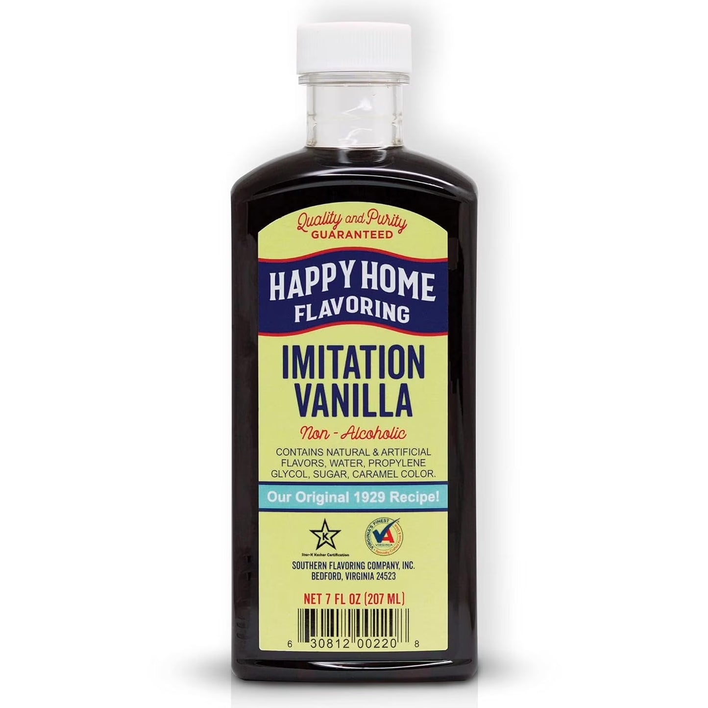 Happy Home Imitation Vanilla Flavoring, Certified Kosher, 7 oz.