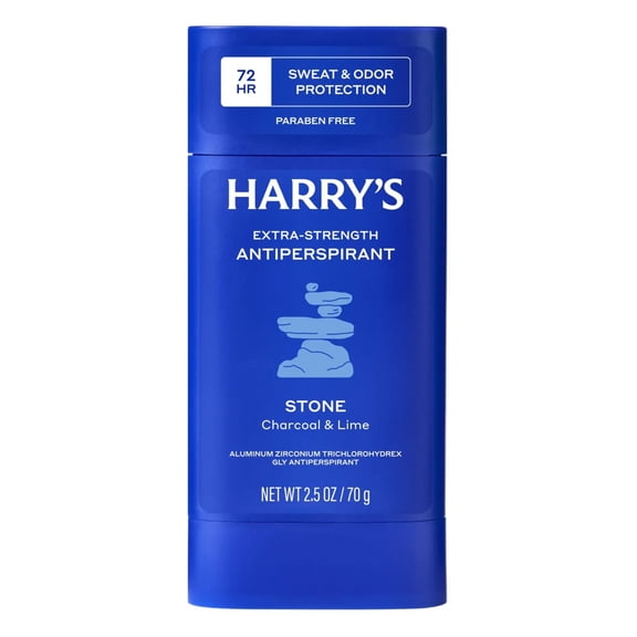 (2 pack) Harry's Extra-Strength Antiperspirant Deodorant for Men, Sweat and Odor Protection, Stone, 2.5 oz