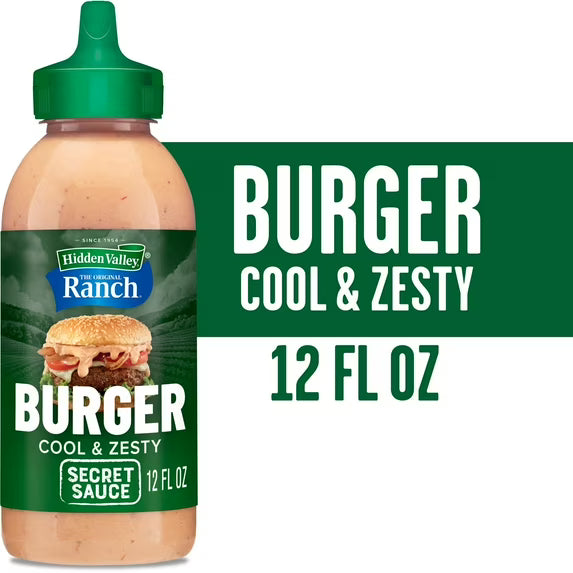 Hidden Valley Ranch Cool & Zesty Burger Secret Sauce, 12 fl oz Squeeze Bottle